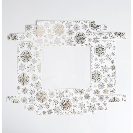 Gift box "Snowflakes", 23.5 x 20.5 x 5.5 cm, New Year-4