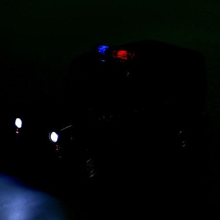 Metal machine "UAZ Hunter. Police ", inertia, 1:24, light and sound-5