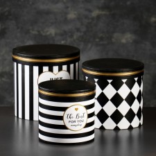 A set of boxes 3 in 1, black, 19.5 x 19.5 x 19 - 15.5 x 15.5 x 15 cm