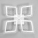 The chandelier is LED DIM. Losanga du 3 dir. 82W white 51x51x7.5cm Ritter