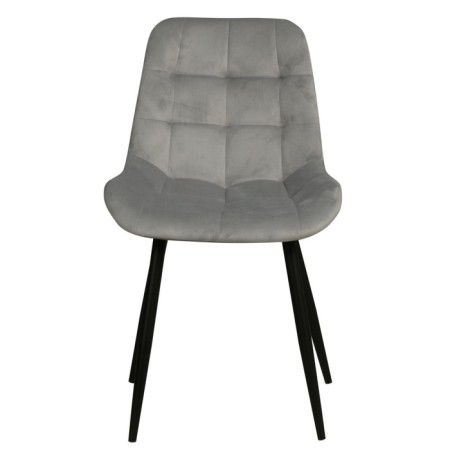 “Quarter U” chair, velor Tenerife Gray / Black Metal-3