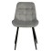 “Quarter U” chair, velor Tenerife Gray / Black Metal
