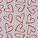 Flower film Packing Glossy Transparent "Hearts", red, 0.6 x 10 m