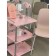 Cosmetological trolley, size 65 × 45 × 35 cm, pink color