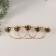 Summary Metal for 5 candles "wave" gold d-2 cm 10.5x37x11 cm