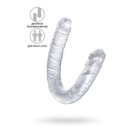 Fallomitator Bilateral Toyfa Double Dildo, TPR, Transparent, 40 cm