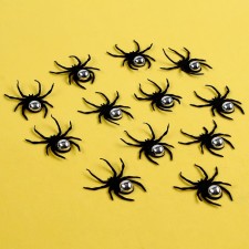 Silver spiders, set 12 pieces
