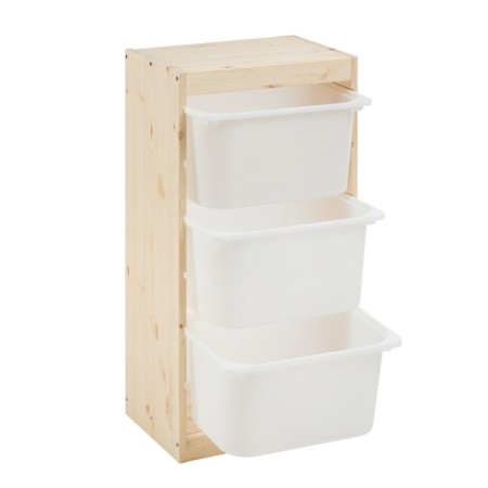 Trofast-1 rack, with containers, vertical, pine array-2