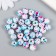 Beads for creativity plastic "Spray of paint. Blue and fuchsia" set of 20 g 1x1 cm