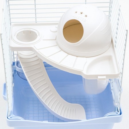 The cage for rodents is equipped, 23 x 19 x 28 cm, blue-4