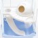 The cage for rodents is equipped, 23 x 19 x 28 cm, blue