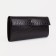 Women's wallet on the button, the color is dark brown