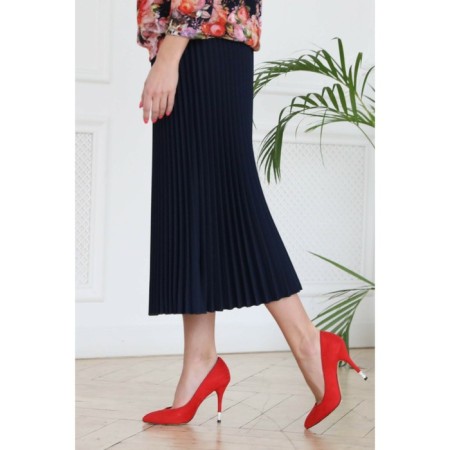 Women's skirt, size 48, blue color-3