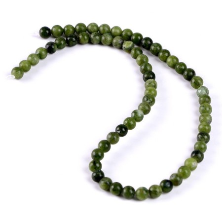 Beads made of natural stone "Green Jade" set 58 pcs., Size 1 pc. - 6 mm-1
