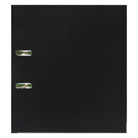A4, 75 mm, LAMARK, PVC, double-sided coating, metal edging, pocket for a spine, collected, black/green-3