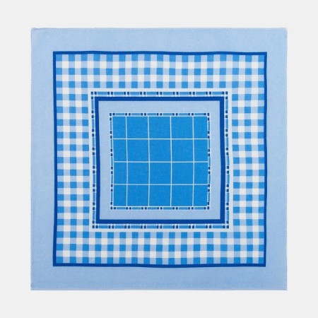 Men's nasal shawls 30*30 cm, (set 12 pcs,) cental blue, Fig. MIX 100% HL-5