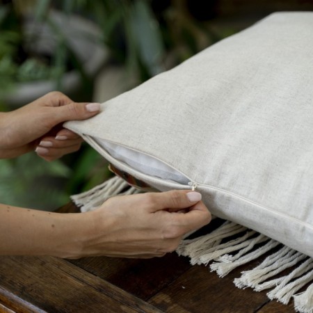 Decorative pillow "Seuta", size 45x45 cm, gray color-3