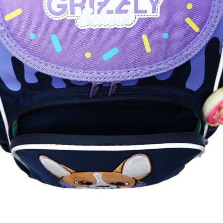School standard, 33 x 25 x 13 cm, Grizzly RAM-384, + bag for shoes, black/turquoise-8