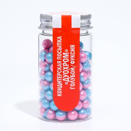Confectionery sprinkling "duokhrom", blue, fuchsia, 50 g-1