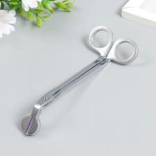 Scissors for candles stainless steel silver 6x17 cm