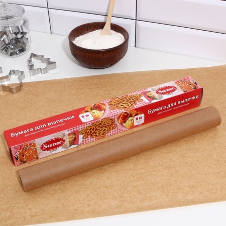 Parchment Siliconized, brown, fatty, 38 cm x 8 m-2