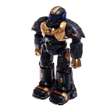 Radio -controlled robot "Hero", sound and light effects, gold color-2