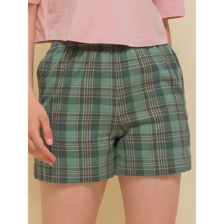 Women's shorts, size 42, green color-1