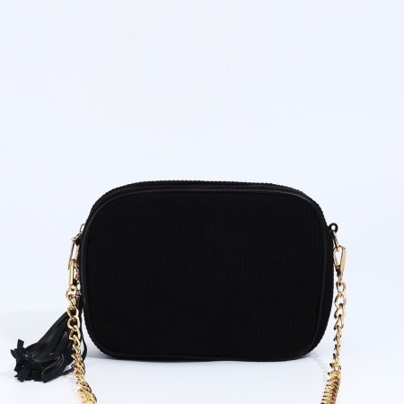Bag Cross-Bodi with a zipper, black color