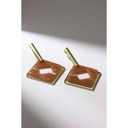 Earrings Assorted "Illusion", powder color in gold-6