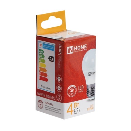 LED lamp In Home Led-Shar-VC, 4 W, 230 V, E27, 3000 K, 380 lm-2