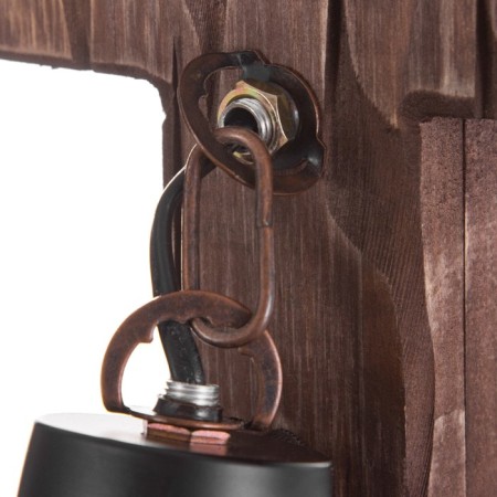 Sconces "retro hammer" E27 40W black 18x40 cm-4
