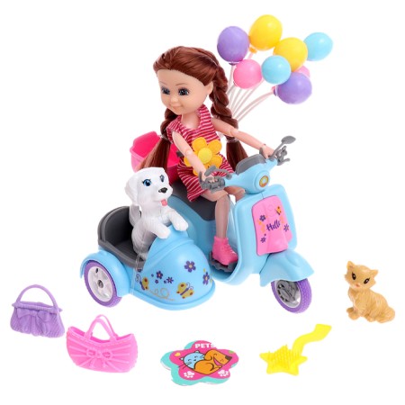 ARINA doll with a motorcycle and accessories, mix-17