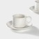 Set of Porcelain Magistro Basic Bistro, 4 objects: 2 cups 200 ml, 2 saucers d = 15 cm, white color