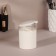 Organizer for cotton sticks, with a lid, with a mirror, d = 6.8 × 9.8 cm, white/transparent