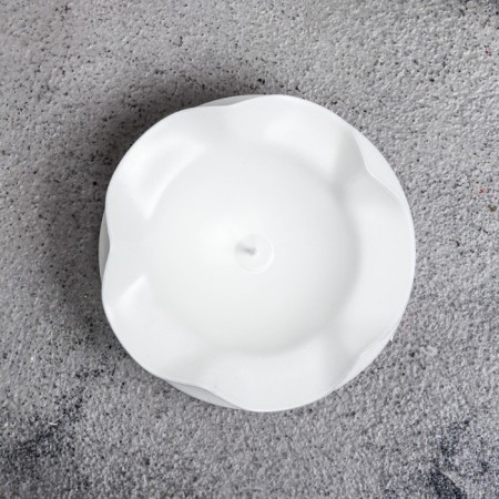 Summary Metal for 1 candle "Link H", 3.5x7.3 cm, white-3