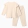 Set for girls (longshit/pants), beige color, height 80 cm