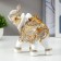 Souvenir Polystone Casket "White Elephant with a blanket from the Arab carpet" 17.5x17.5x6.3 cm