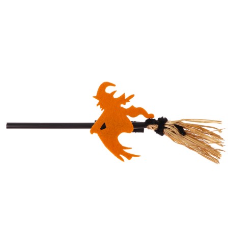 Hair clamp "Witch on a broomstick", Mix color