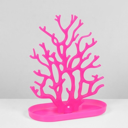 Stand for jewelry "Tree", 24 × 12 × 30 cm, pink color-3
