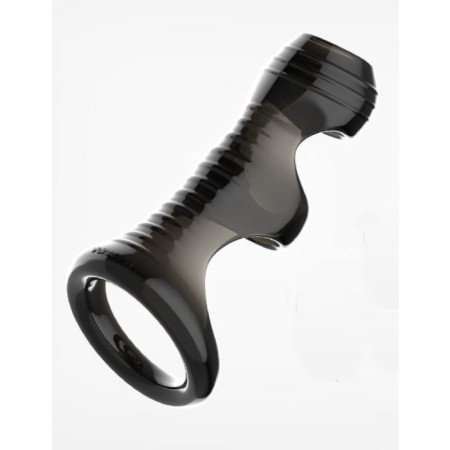 Nozzle on the penis of the oki-hoods soft stimulation, with an erective ring, black-1