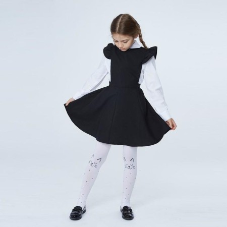School sundress, black color, height 128-1
