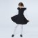 School sundress, black color, height 128
