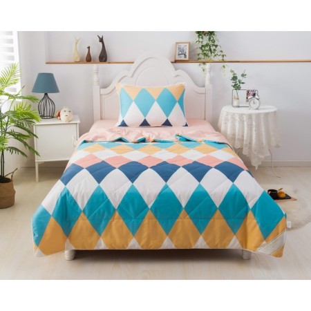 Children's set with blanket "Rombics", size 160x220 cm, 160x230 cm, 50x70 cm