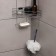 Corner shelf with soap and hanger 2-tier, 25.5 × 42.5 cm, chromium color