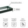 Glocked bed, 195 × 50 × 15 cm, green, Greengo