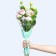 Flower package "EVERY DAY IS A New Begining", mint, 30 x 10 x 45 cm