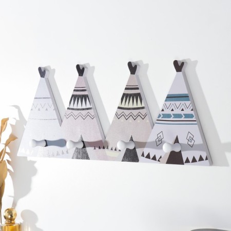Decorative Wood "Wigwams" 50x4.5x19 cm hooks-1
