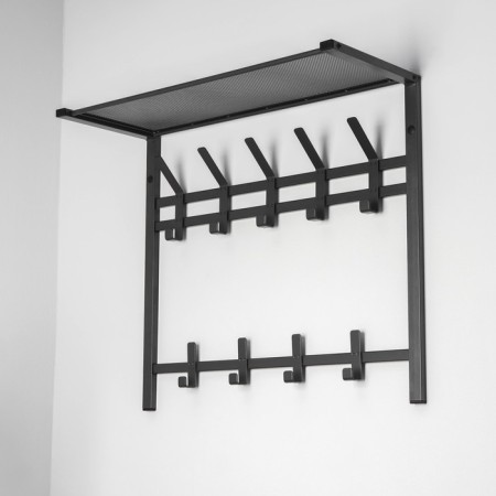 A hanger with a shelf of 2-long Toronto 22, 67 × 27 × 58.5 cm, color graphite