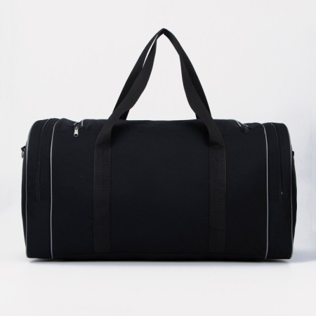 Sports bag with lightning, 2 outer pockets, long belt, black color-1