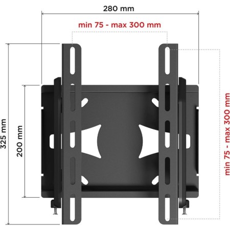 Holder LCDS-5010 Black Metallic Closhel 20 "-40" Max.45kg wall-up iblia 102951-1